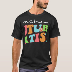 Teaching Future Artists Retro Teacher Students Wom T-Shirt