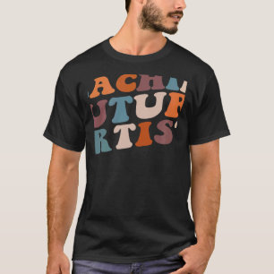 Teaching Future Artists Retro Teacher Students Wom T-Shirt