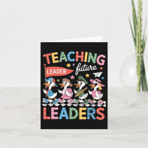 Teaching Future Leaders Funny Goose Teacher Back T Card