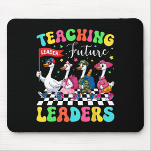 Teaching Future Leaders Silly Goose Teacher Back T Mouse Pad