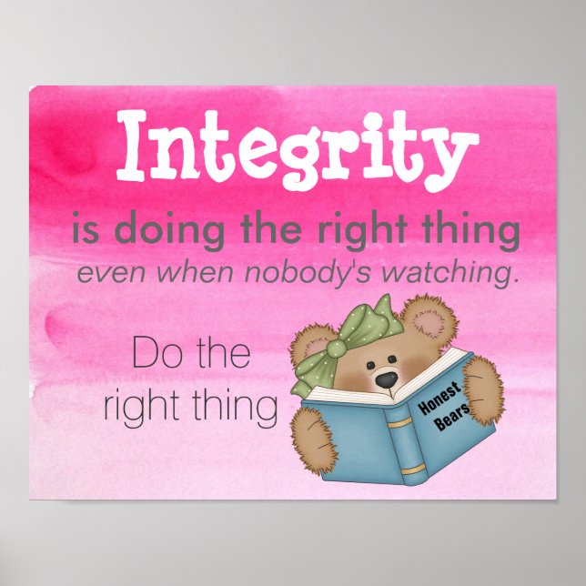 Teaching Integrity Poster (Front)