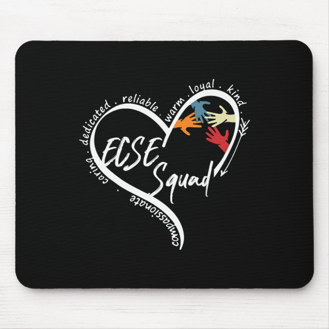 Teaching Is A Heart Work Byck To School Ecse Teach Mouse Pad (Front)
