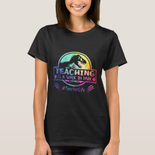 Teaching Is A Walk In Park Teacher Life Funny Moth T-Shirt
