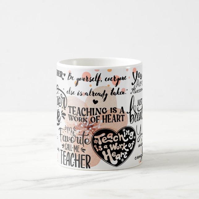 teaching is a work of heart coffee mug (Center)