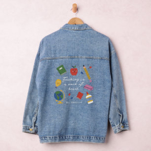 Teaching is a Work of Heart Denim Jacket