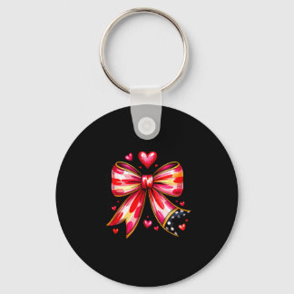 Teaching Is A Work Of Heart Pencil Bow Teacher Val Keychain