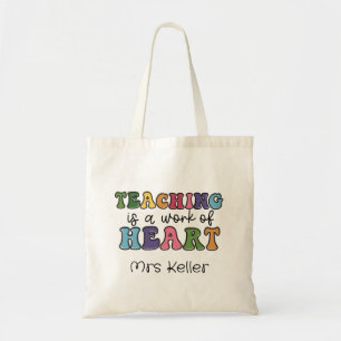 Teaching is a Work of Heart Teacher Gift Tote Bag