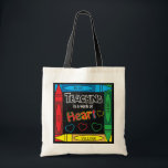 Teaching is a work of heART | Teachers Tote Bag<br><div class="desc">This design was made with high quality vector art for a clear sharp image. 100% Customize-able. Fill in the box(es) or Click on the CUSTOMIZE IT button to change, move, delete or add any of the text or graphics. If you have any questions about this product or any other DesignsbyDonnaSiggy...</div>
