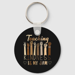 Teaching Kindness Is My Jam Autism Awareness T-Shi Keychain