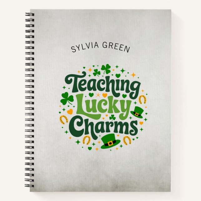 Teaching Lucky Charms – Personalized St. Patrick’s Notebook (Front)