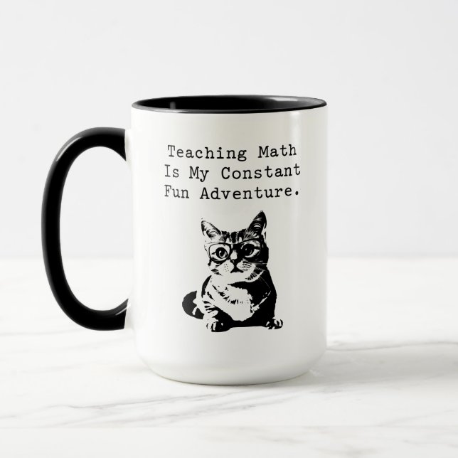 Teaching Math Fun Adventure Educator Life Mug (Left)