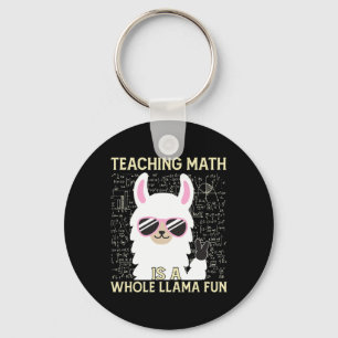 Teaching Math Is A Whole Llama Fun  Keychain