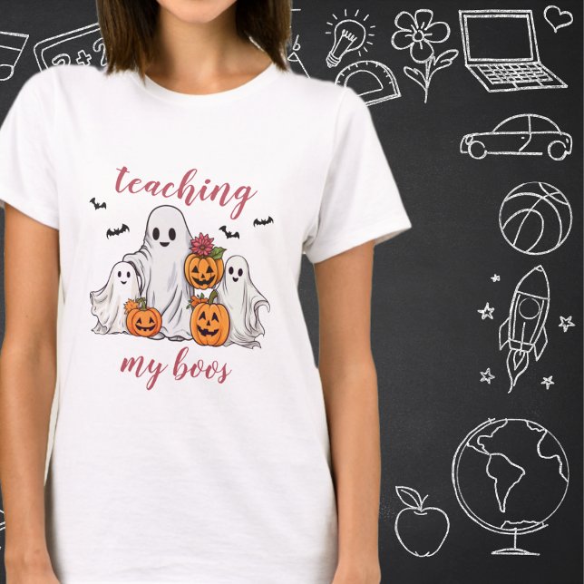 Teaching My Boos Halloween Teacher Homeschool Mom T-Shirt (Creator Uploaded)