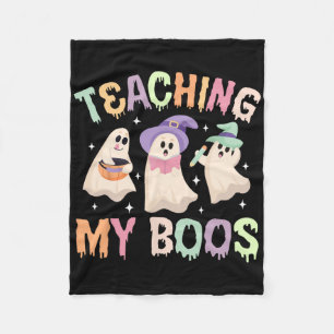 Teaching My Boos Spooky Teacher Halloween Teaching Fleece Blanket
