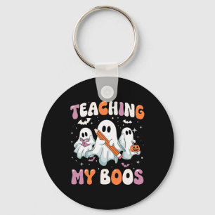 Teaching My Boos Teacher Cute Ghost Teacher Hallow Keychain