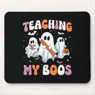 Teaching My Boos Teacher Cute Ghost Teacher Hallow Mouse Pad
