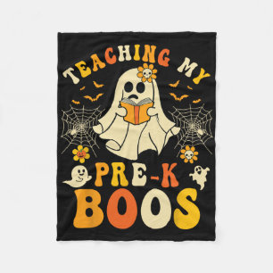 Teaching My Pre-k Boos Crew Teachers Halloween Gho Fleece Blanket