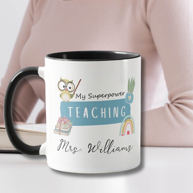 Teaching My Superpower & Rainbow,Red Apple,Flower Mug (Creator Uploaded)