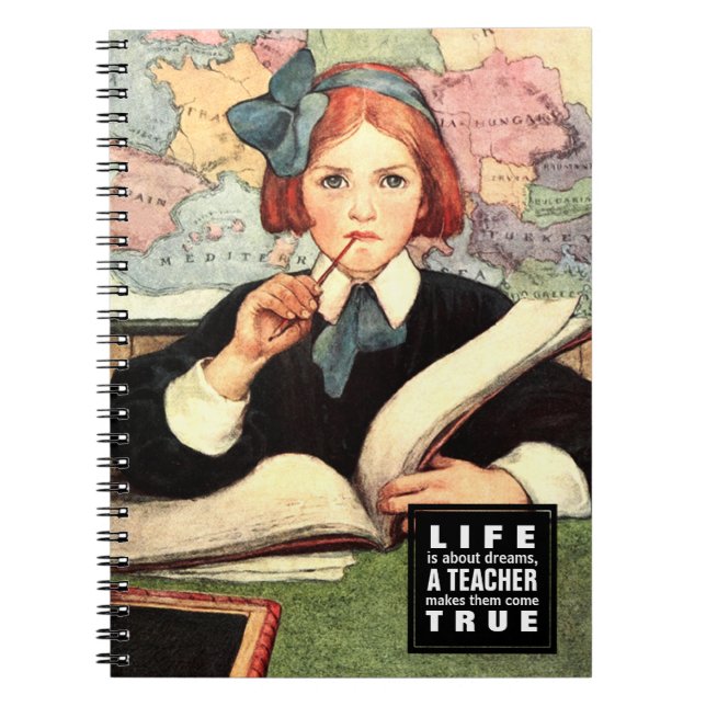 Teaching Quote | Vintage Art  Notebook (Front)