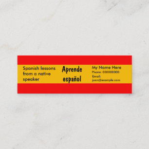 Teaching Spanish Language -- Advertising Cards