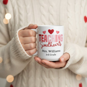 Teaching Sweethearts Custom Teacher Valentine  Coffee Mug