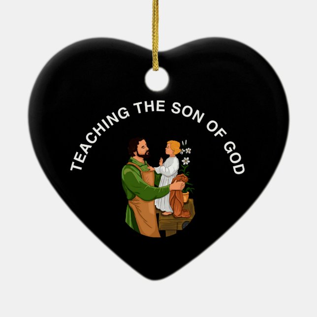 TEACHING THE SON OF GOD CERAMIC ORNAMENT (Back)