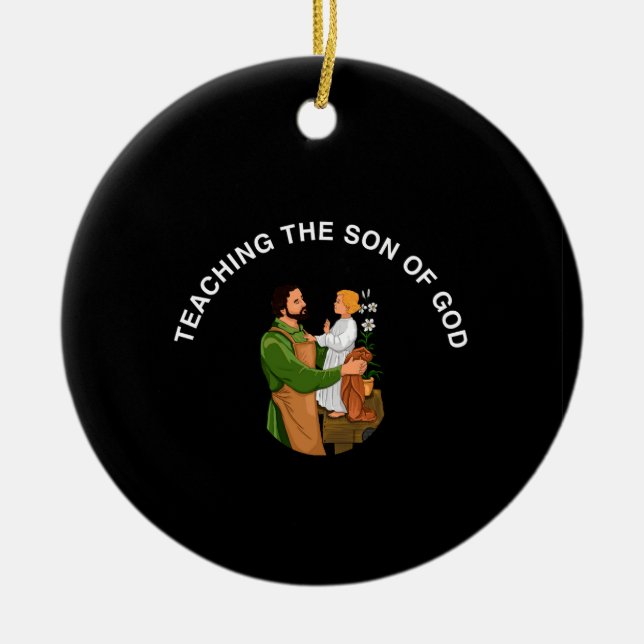 TEACHING THE SON OF GOD CERAMIC ORNAMENT (Front)