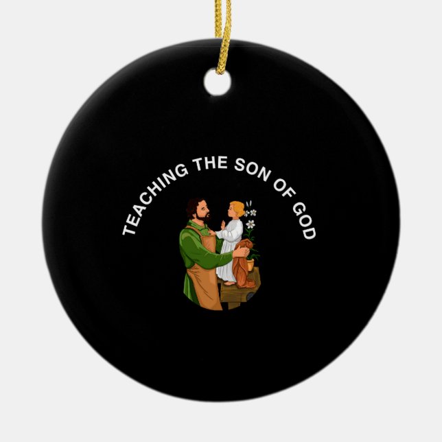 TEACHING THE SON OF GOD CERAMIC ORNAMENT (Front)