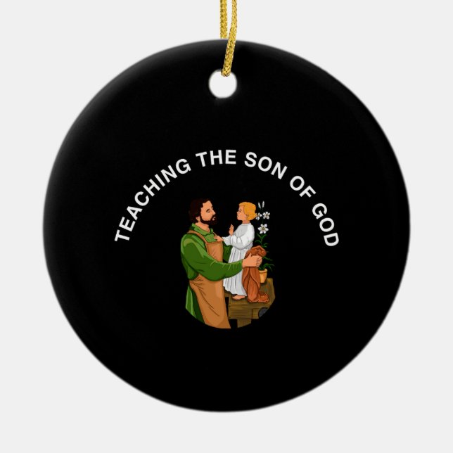 TEACHING THE SON OF GOD CERAMIC ORNAMENT (Front)