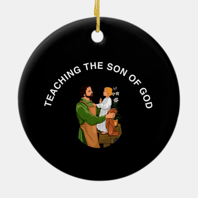 TEACHING THE SON OF GOD CERAMIC ORNAMENT (Back)