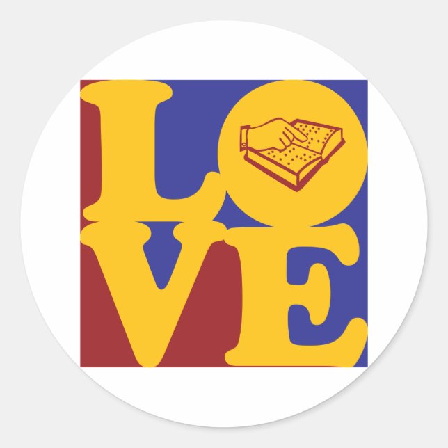 Teaching the Visually Impaired Love Classic Round Sticker (Front)