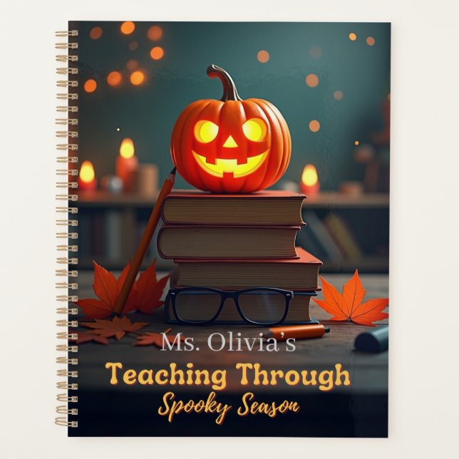 Teaching Through Spooky Season Personalized Planner (Front)