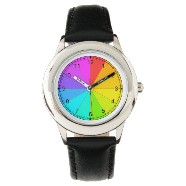 Teaching Time Rainbow Colour Wheel Watch for Child (Front)