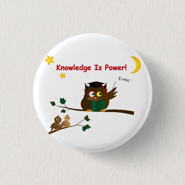 Teaching Wise Owl 1 Inch Round Button (Front)