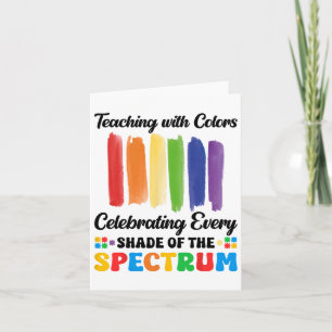 Teaching With Colours Spectrum Autism Teacher Awar Card