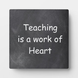 Teaching Work Heart Chalkboard Design Gift Idea Plaque