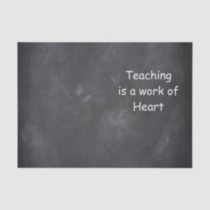 Teaching Work Heart Chalkboard Design Gift Idea Tissue Paper