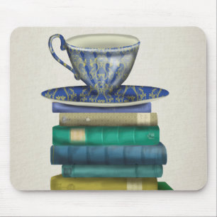 Teacup and Books 2 Mouse Pad