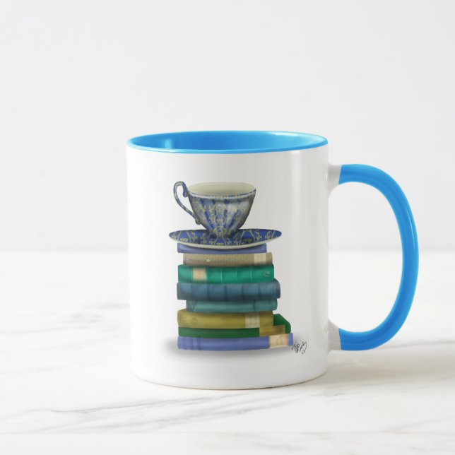 Teacup and Books Mug (Right)