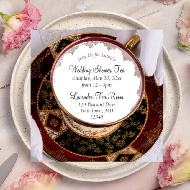 Teacup and Saucer Bridal Shower Invitation (Creator Uploaded)