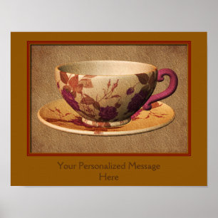 Teacup And Saucer Create Your Own Quote Poster