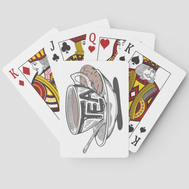 Teacup and saucer playing cards (Back)