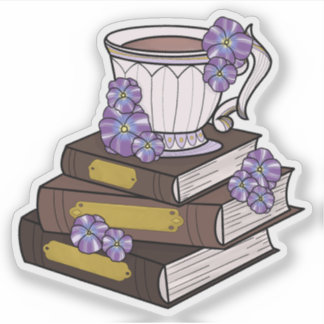Teacup and Stack of Books
