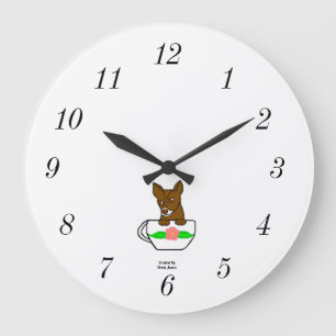 Teacup Chihuahua Acrylic Wall Clock