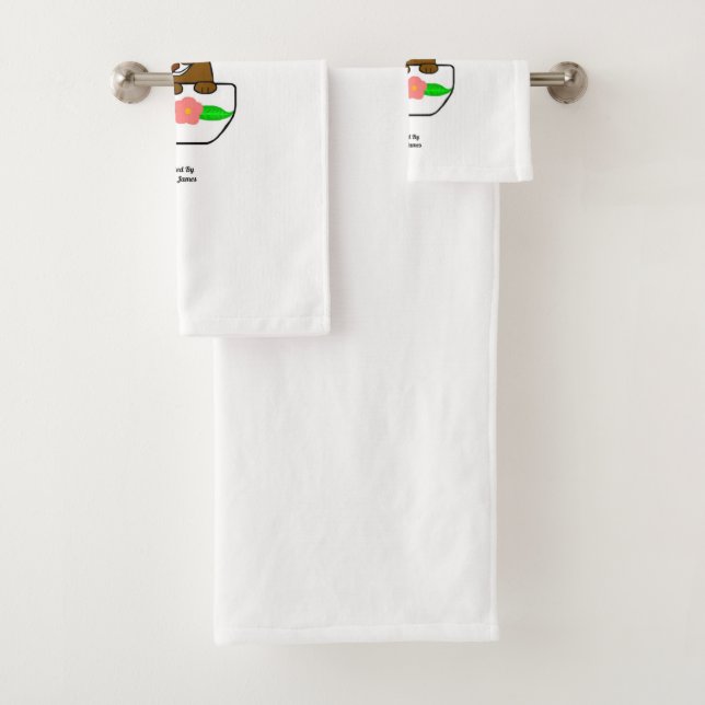 Teacup Chihuahua Bathroom Towel Set (Insitu)