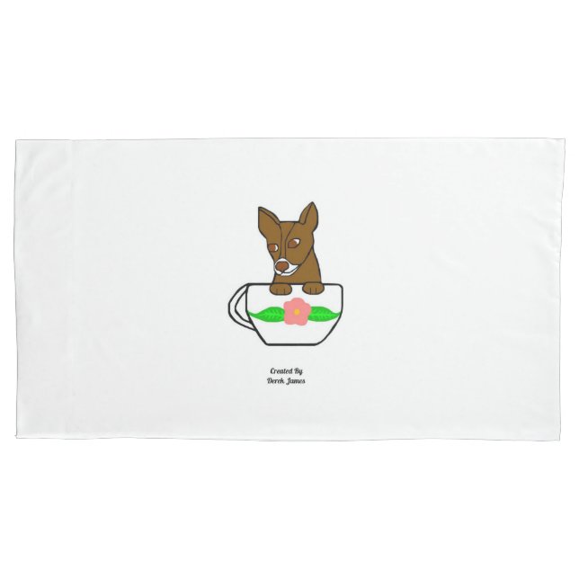 Teacup Chihuahua King Size Pillowcase (Front)