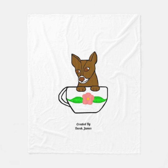Teacup Chihuahua Medium Fleece Blanket (Front)