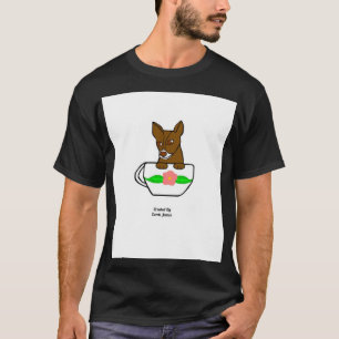 Teacup Chihuahua Men's Black Basic T Shirt