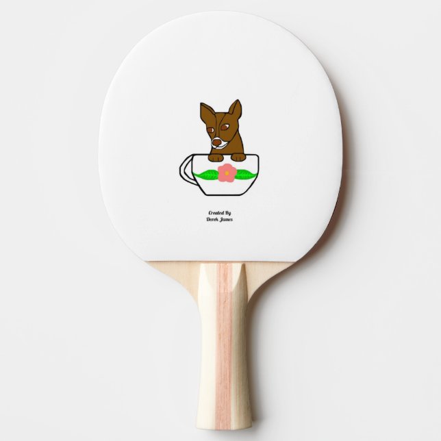 Teacup Chihuahua Ping Pong Paddle (Front)