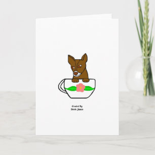 Teacup Chihuahua Vertical Greeting Card